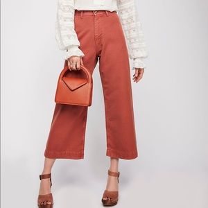 Free People wide-leg high-waist pant 31